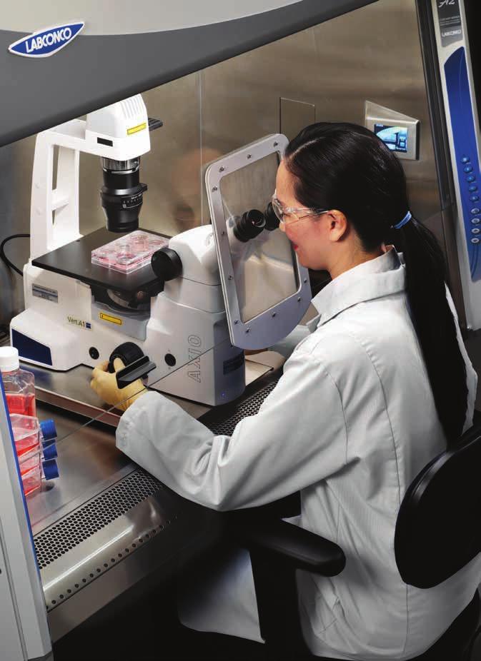 Optional Features & Benefits Specialized work requires special features Cell research often involves using a microscope, keeping the cells at the proper temperature for viability, or both.