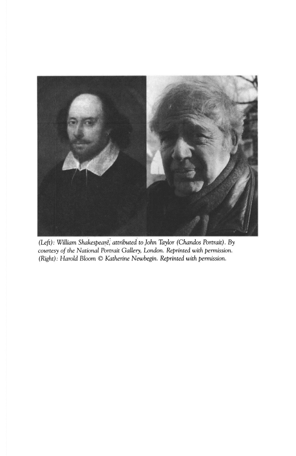 (Left); William Shakespeare: attributed to John Taylor (Chandos Portrait).