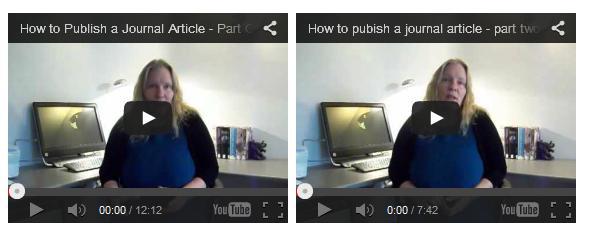 Additional resources for authors: Two-part video presentation on how to publish a journal article by