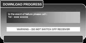 2. Progress During the download progress a message will be displayed which details to the user any message that the manufacturer requires.