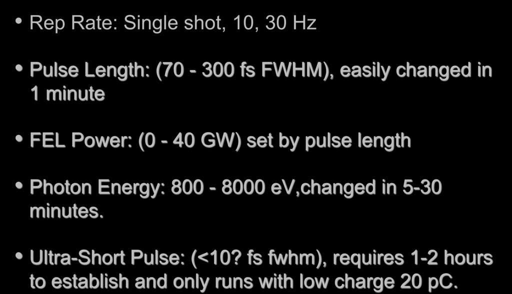 Pulse Length: (70-300 fs FWHM),