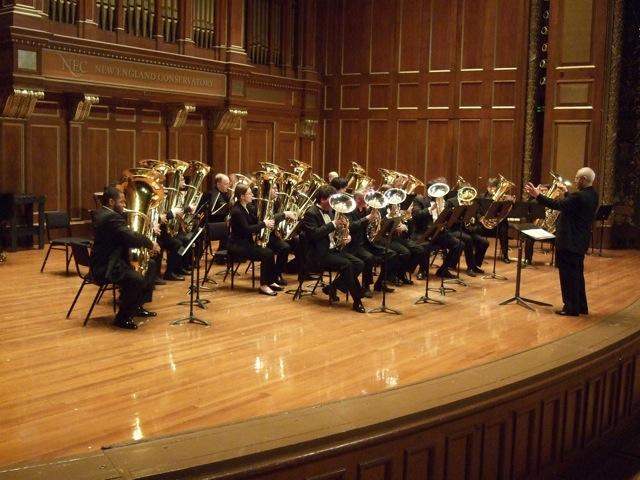 I sat in for the concert finale with Charlie Schlueter conducting a huge brass ensemble on The Pines of the Appian Way TWICE!