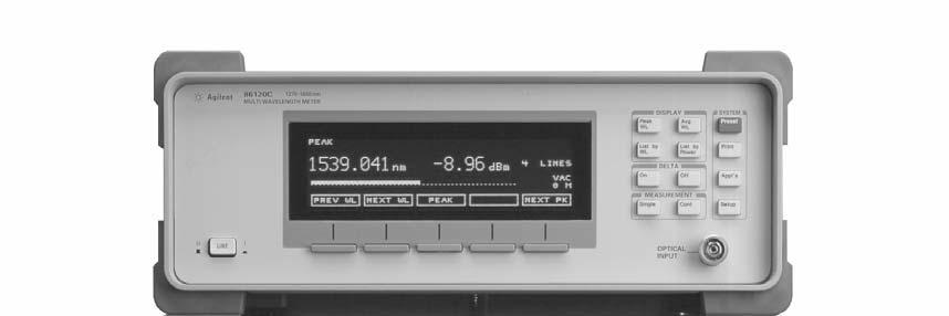Agilent 86120B, 86120C, 86122A Multi-Wavelength Meters Technical Specifications March 2006 Agilent multi-wavelength meters are Michelson interferometer-based instruments that
