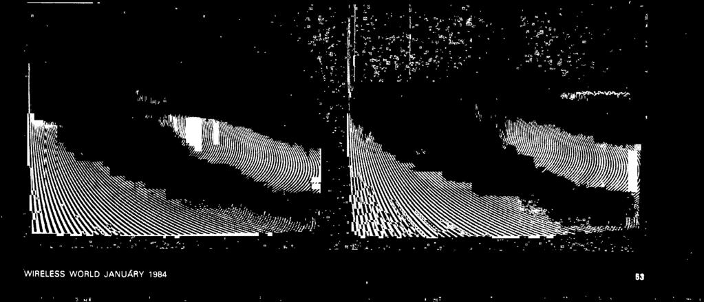 43MHz demodulating carriers in quadrature directly, without involving delay techniques. Fig. 17. Traces taken using a tv line sweep test signal (a), left.