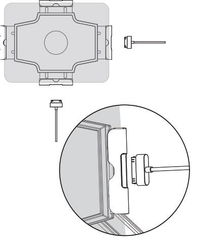 Adjust the tension of the mounting arm 1. Insert the 2.5 mm Allen wrench (#5) into the nut that corresponds to the hinge that you want to adjust. 2. To loosen the tension, turn the Allen wrench (#5) to the left.