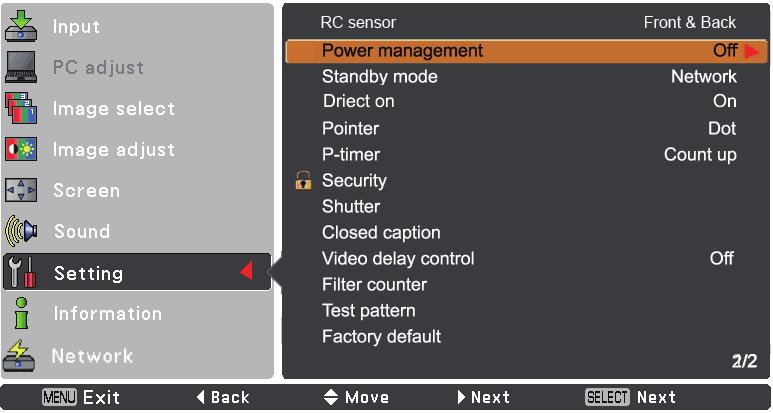 Setting RC sensor Select a location of the infrared remote receiver of the remote control. See Remote Control Receivers and Operating Range on page 15 for details. All... Activate all of the receivers.