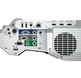 Featuring wide-ranging interfaces, these projectors not only correspond with multiple conventional analogue sources, they