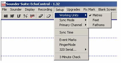 Sync Mode This is most important to check on the Revelle where there is a sync with the EM120 set up.