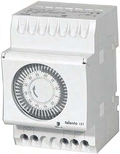A. Model # Input Voltage Total Cycle Time Timing Interval Switch Output A. TALENTO121-120 120 VAC 1 Hr. 1.25 Min. SPDT, 16 Amp TALENTO121-240 208-240 VAC 1 Hr. 1.25 Min. SPDT, 16 Amp GMX121-O-120* 120 VAC 1 Hr.