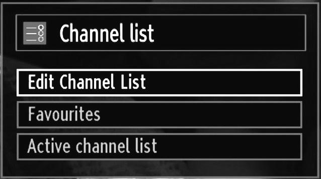 Managing Stations: Channel List The TV sorts all stored stations in the Channel List.