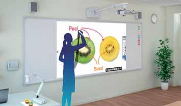 Enhanced Interactivity Features* Interactive Pen Enliven your presentations with the projector s interactive function.