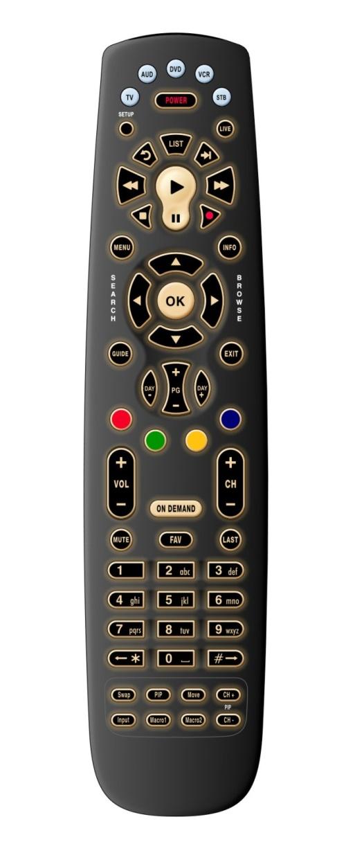 PROGRAM YOUR REMOTE CONTROL This remote control is already pre-programmed to control your Set Top Box (STB). The instructions below will program this remote to control your TV. 1.