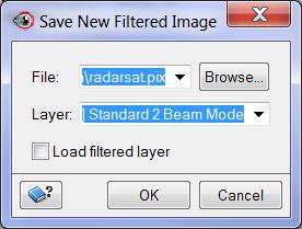 Figure 5. Save New Filtered Image Window 8. In the Save New Filtered Image window, select l7_pan.