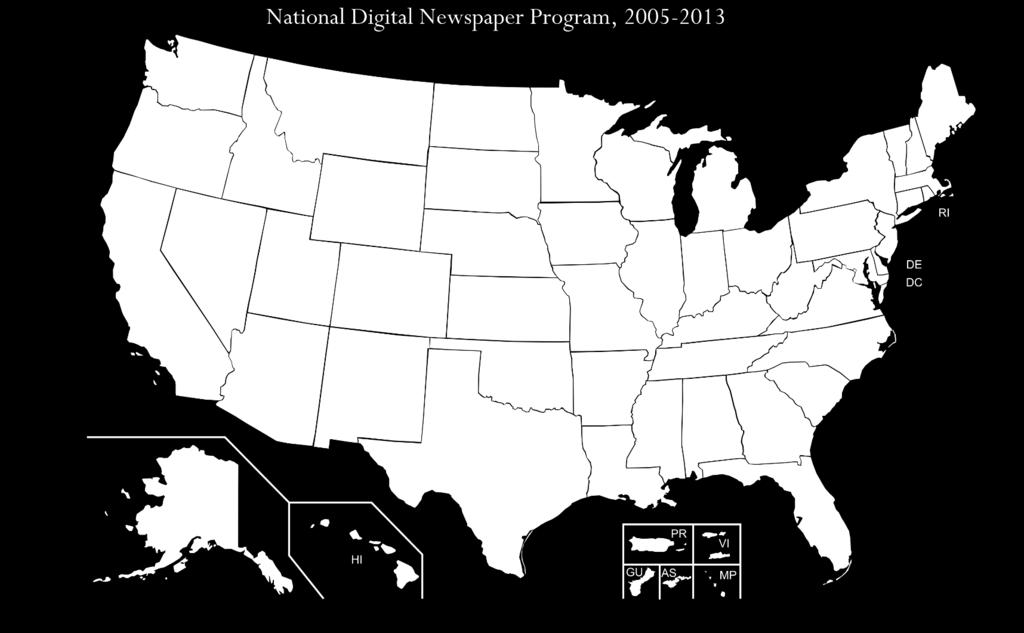 National Digital Newspaper Program Partners: 36 institutions 7