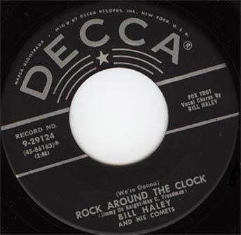 Early rock and roll records Original 1954 Decca issue of Bill Haley's Rock Around the Clock There is much debate as to what should be considered the first rock & roll record.
