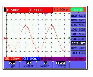 Advanced Function of Oscilloscope Figure 40: Dot style Figure 41: Vector style 4.7.2.