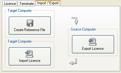 EASERA SysTune Installation and Licencing - 2. Licencing Instructions Licencing by File Import / Export Tab This tab allows the licence transfer between two computers source and target.