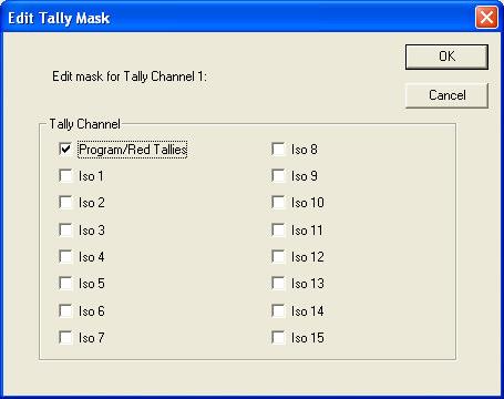 This tally has been mapped to this UMD as a Direct Tally in the Direct Tally Assignment dialog box.
