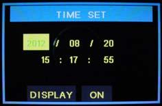 for an auxiliary display. The options are NTSC and PAL. Use the and to select and press OK to confirm.