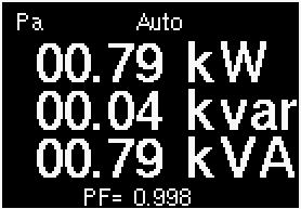 Multimeter Mode - The "Measure" Menu Multimeter Mode (cont'd) Display of power values shows that the trace represents the