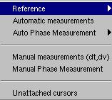 Oscilloscope Mode - The "Measure" Menu Oscilloscope Mode (cont'd) The "Measure" Menu ( ) ( ) Function only accessible in "Advanced" mode. See. Description, page 98.