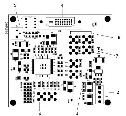 Reference Figure 238 shows the component side view of the TPA-P fixture and the numbered list describes the corresponding components and the test points.