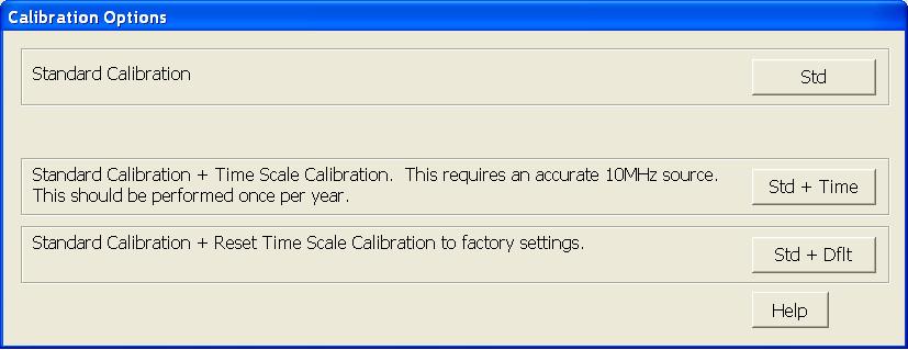 to perform a Time Scale Calibration, as shown in Figure 16 below.