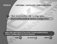 FIRST TIME INSTALLATION Multisatellite/DiSEqC Switch Configuration Select this alternative if your antenna system has more than one LNB. You can connect up to 4 LNBs.