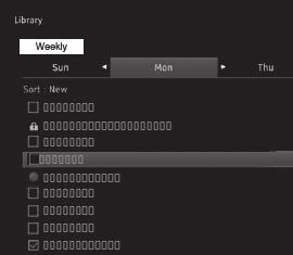 Connecting your TV Operations from the Library screen As well as viewing the list of recorded titles on the Library screen, you can protect or delete titles and register titles to Personal Mode.