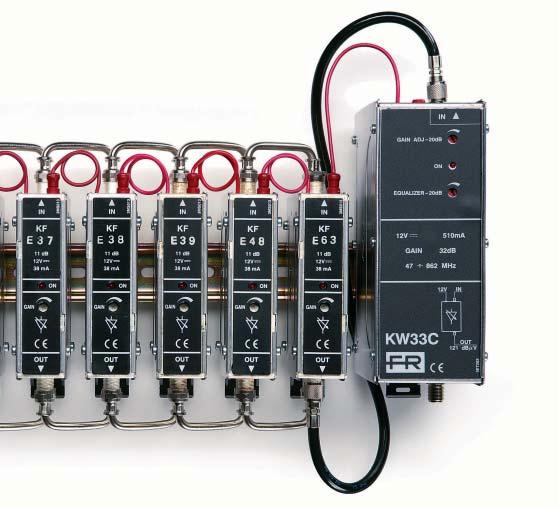 CHANNEL AMPLIFIERS KF - K120 Broadband amplifiers KW33B - KW33C - KW44C - KW35C (for KF range) KF or K120A or K120 Power supply KP15 - KP35 - KP60 TERRESTRIAL PROCESSING KF, K120, K120A
