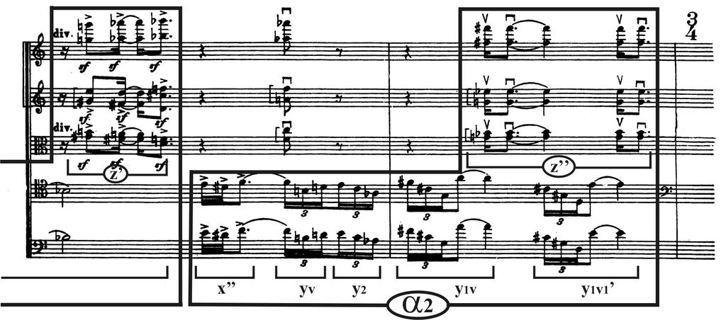 for orchestra being circumscribed to this strategic concept. Part I is prefaced by a short Introduction (bars 1-13) which displays a matrix-structure able to manage the entire musical evolution.