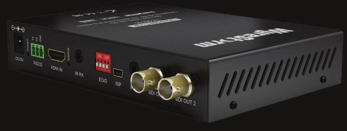 be sent in 2 different directions Receiver has SDI loop - through meaning signal can be cascaded to multiple receivers in a daisy-chain EX-SDI-50
