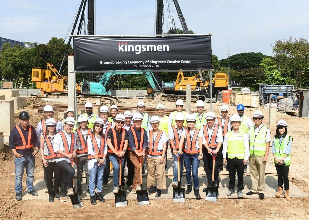 Corporate Events Ground-breaking Ceremony for New Kingsmen Creative Centre The ground-breaking ceremony for the construction of our new