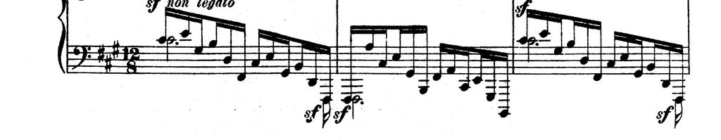 Example 2.2. Prelude Op.8 No.2, mm. 1-4 Feinberg pushes the boundaries of dynamic contrast to the extreme by using ppp dynamic marks through fff.