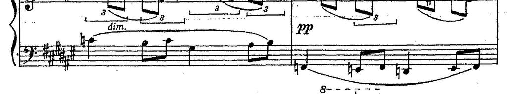 measure 72 in the distant key of d sharp minor.