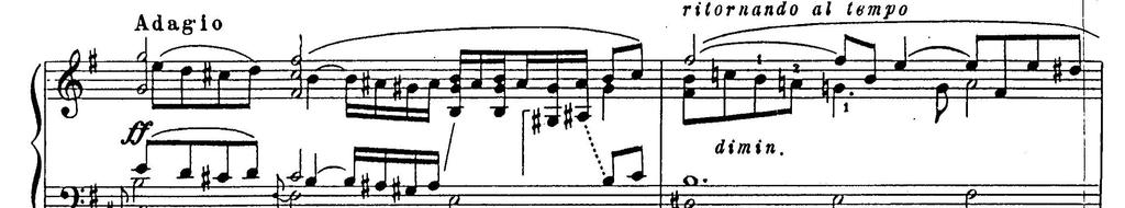 transcriptions: Example 2.27. Feinberg s transcription of Bach s Chorale Prelude BWV 663, Adagio Section, mm.