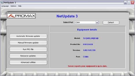 Figure 65.- Then you have to install the software NetUpdate3, which is also found in the memory support delivered with your equipment.