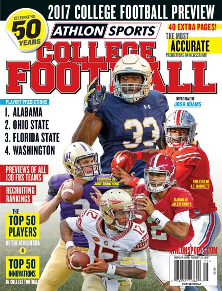 $25,200 1/2 $13,860 1/3 $9,147 ATHLON SPORTS PRO FOOTBALL Kick off the season with features on all 32
