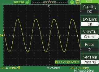 Set bandwidth to 20MHZ Set off bandwidth 4. Probe attenuation set In order to assort the attenuation coefficient, you need to response in the channel operation Menu.