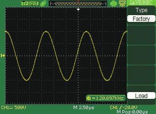 Save setup to USB flash drive, follow these steps: For example: Save setup that the oscilloscope displays waveform as the form of Dots to the oscilloscope's internal memorizer.