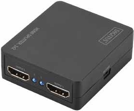 display Simoultanous display of one HDMI video signal on different output devices Easy to Use: Install in seconds, no need of setting Cascadeable: Large distribution achieved by cascading the HDMI