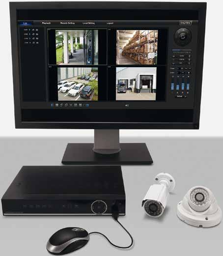 Have one camera focused on the entry, another on the garage and the third one on the back of your property. Enjoy the monitoring of you cameras locally via VGA or HDMI connection on your display.