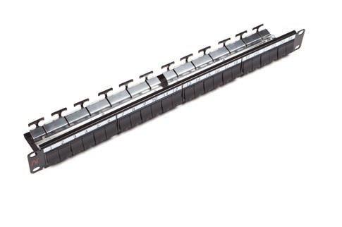 Modular Patch Panels Patch Panel 24 Snap-In Fixed Black Compatible with all LANmark Snap-In connectors 24 Snap-In ports with