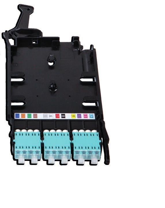 LANmark-OF ENSPACE LC Adaptor Modules ENSPACE module with 12x LC adaptors in the front Module can be easily