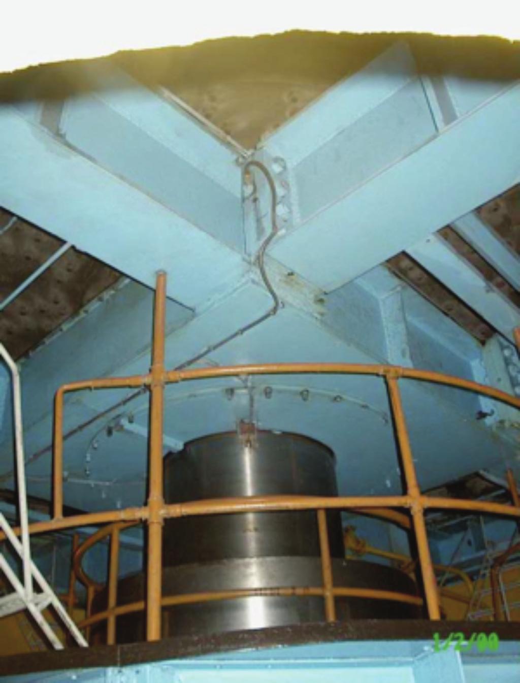 The photo in Figure 6 shows an example of two transducers that were installed in conjunction on a 100 MW hydro turbine generator.