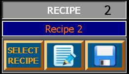 13.4 Recipe Functions Recipe Number - The gray field on top shows the currently active recipe number.