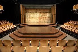 THRUST STAGE With a thrust stage the audience is seated on three sides of the