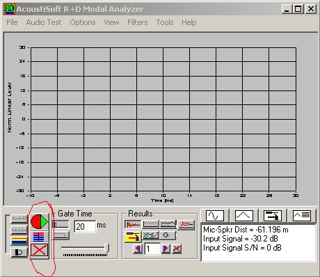 Measurement Short Cut Buttons Test Signal Types In the Audio Data Gathering window there are three types of test signals from which to choose if the basic version and the add on enhancement