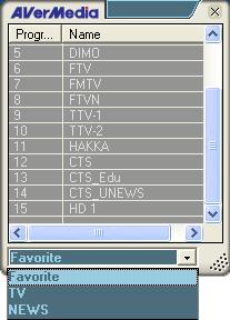 Selecting a TV/Radio Channel There are three ways of switching between TV/Radio channels: Click the Channel Up/Down buttons ( on the TV monitor window or on the Control Panel) repeatedly until you