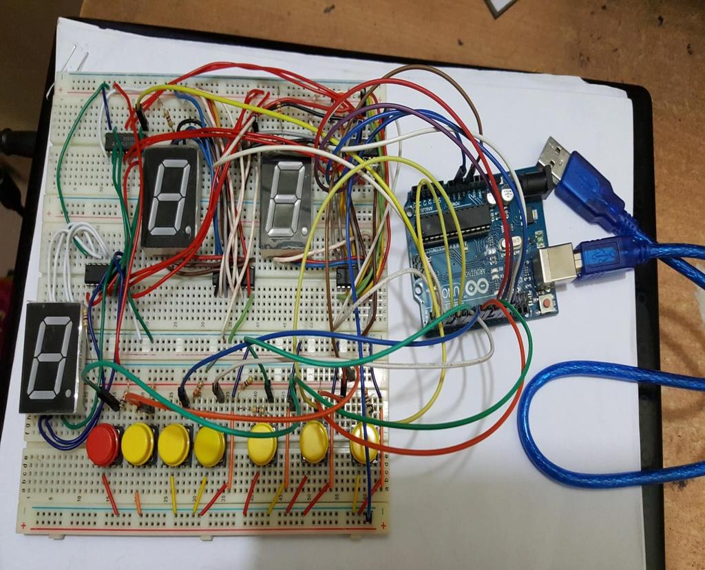 37 Chapter 5 IMPLEMANTATION AND RESULT 5.1 Implementation All the parts are connected as the designed circuit in a bread board.